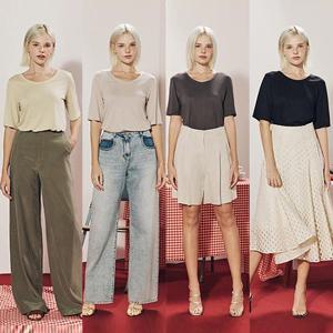 밀라 25SS 프렌치 린넨 혼방 티블라우스 4종 MD252F0401TS