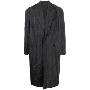 발렌시아가 프린스 오브 웨일즈 프린트 롱 트렌치코트 720027TNO74