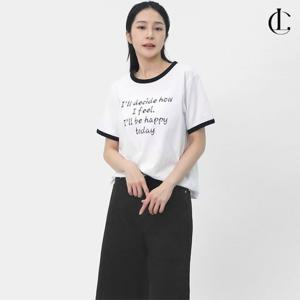 엘케이트 여자 링거 반팔티 크롭 티셔츠 LDIO001