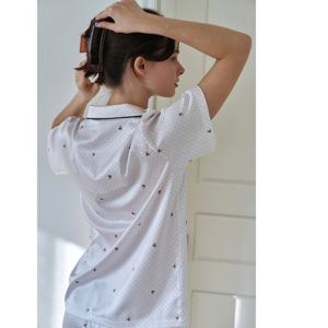 여성 은은한 광택 곰돌이 파자마 잠옷 VPA4536W