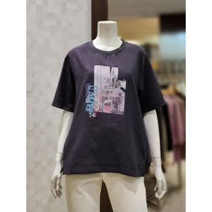 [벨라디터치][벨라디터치] V3F2TS31 슬릿 밴딩 프린트 티셔츠 (P