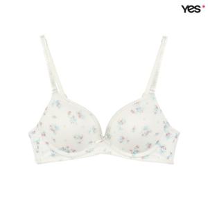 [예스]아이보리 플라워 와플 브라 YSWBB343