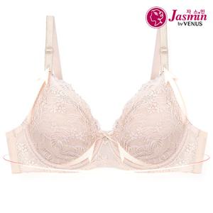 [비너스 자스민]튤 레이스 자수 와이어 풀컵 홑겹 브라 jbra027