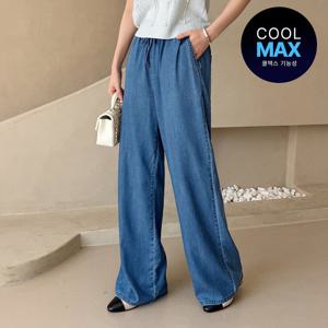 [한정수량] [모리스커밍홈] [55-88]쿨링 기능성 와이드 데님팬츠_M2505DP016B