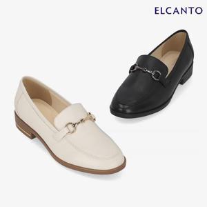 엘칸토  (LCWD83U513) 여성 양가죽 홀스빗 장식 세미드레스 로퍼 3cm