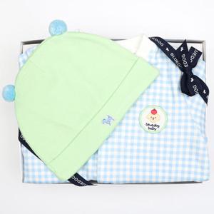 HP블루독베이비25년FW BL)체크도기세트우주복 45A7004120