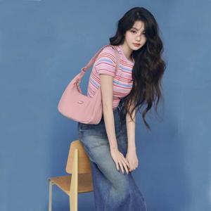 타미진 여성 클레어 유틸리티 데님 미디 스커트 T32F6NFS10TWT1