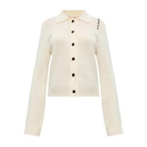 마르니 로고 자수 가디건 CDMD0404A0UFCN55