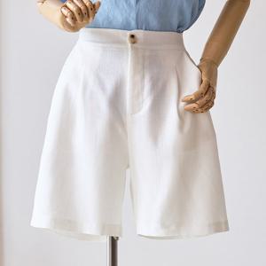 [한정수량] [커스텀에이블] 린넨 옆포켓 4부 팬츠_T2506PT043B