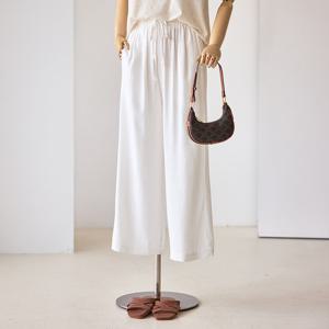 [한정수량] [커스텀에이블] 린넨 스트링 와이드 밴딩팬츠_T2506PT044B