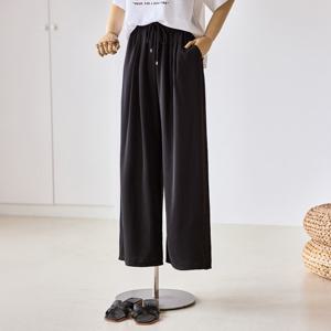 [한정수량] [커스텀에이블] 허리 스트링 주름 밴딩팬츠_T2506PT045B