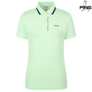 [핑골프][양말증정]여성 카라 배색 반팔 티셔츠 121E2TO453_MT