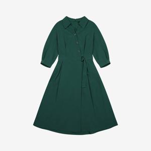 [씨]랩 버튼 D링 셔츠 원피스 - SKOAD2514