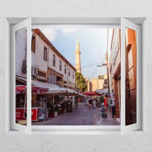 아트박스/꾸밈 ca622-니코시아의거리_창문그림액자