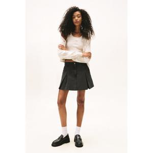 타미진 여성 캔버스 미니 플리츠 스커트 (T32F6WSC15TWT1)