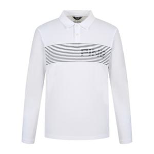 [핑골프]양말증정남성 라인 로고 카라 긴팔 티셔츠 (111E1TO106)