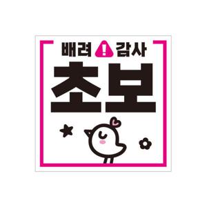 아트박스/제제데코 초보운전 탈부착 자석 반사 스티커 아기가 타