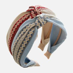 제이로렌 보헤미안 린넨 와이드 헤어밴드 H01424