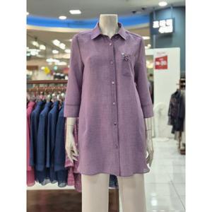 포라리 세이브존05 스텐카라 여름 블라우스 7부 롱셔츠 LB29041