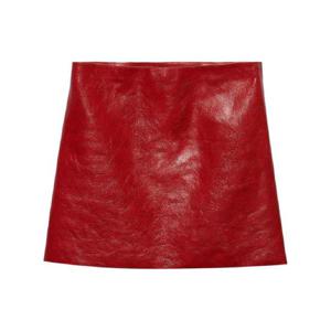 프라다 크랙 효과 가죽 미니 스커트 51883SOOO15E2