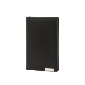 [HJHO5F608BK][H-NUT]블랙 로고장식 소가죽 카드지갑