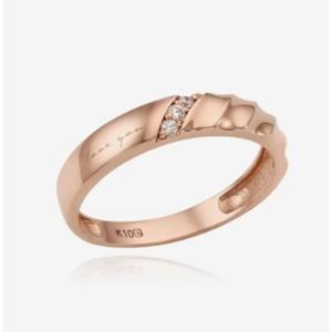 [로이드] love you 레이어 스톤 10K Gold 여성 커플링 LRW20030T