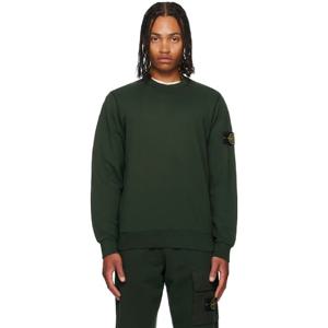 26 SS 스톤아일랜드 남성 그린 6100060 오가닉 코튼 플리스 스웨트셔츠 252828M204003