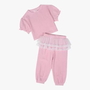 [로엠걸즈(아동)]허리레이스티셔츠바지상하세트RGSM2561Q