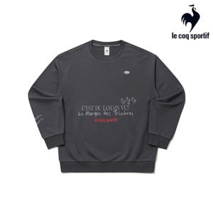 [르꼬끄] 남녀공용 르꼬끄X275C 레터 루스터 맨투맨 QQ323XFS72_DGR