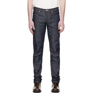 26 SS 아페쎄 남성 네이비 쁘띠 스탠다드 데님 진 252252M186003