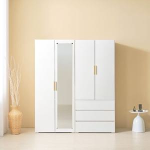 HZY545 수납 거울이불장 3서랍 옷장 세트 1600