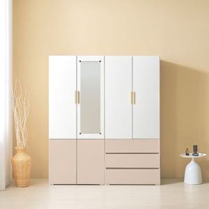 HZY547 4도어 거울이불장 3서랍 옷장 세트 1600