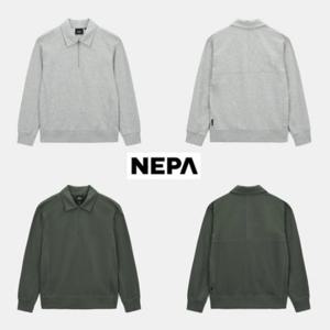 [네파] 남성 봄 가을 맨투맨 에센셜 하프 집업 티셔츠 7K55460