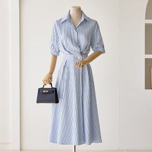 [한정수량] [커스텀에이블] 프레쉬 스트라이프 원피스_T2507OP072B