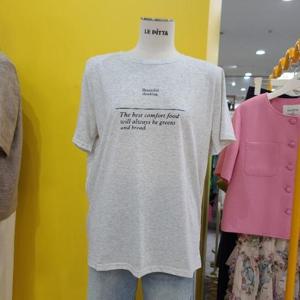 르피타 DP01 레터링 라운드 티셔츠 L252BTS765