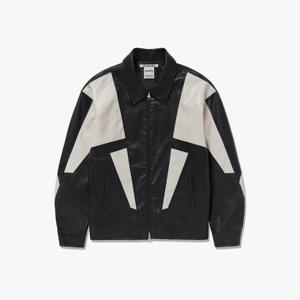 디아도라자켓 AQS D3421LJKV1BLK 비바스튜디오 컬러믹스 비건 레더 자켓 BLACK