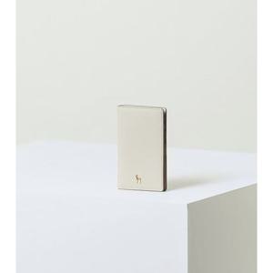 [헤지스ACC] 아이보리 퍼피장식 소가죽 카드지갑 HIHO5F133IV