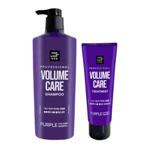 미쟝센 볼륨케어 퍼플 콜라겐 샴푸 680ml + 트리트먼트 180ml