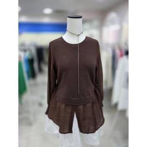 스테파니 세이브존08 레이 뒷 단추 블라우스 N25NS5303