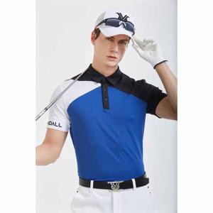 네버마인드올 남성 키잔 크로스 콤비 카라 반팔티_NM04STS878BL