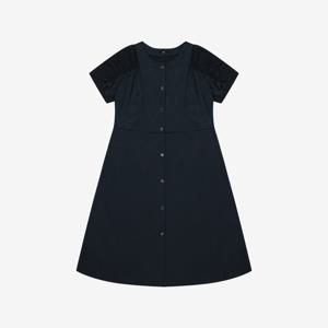 [씨]숄더 퍼프 반팔 원피스 - SKOAE2538