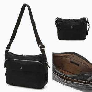 [헤지스ACC] [아이코닉]나일론 로고 크로스백 HJBA5F715BK