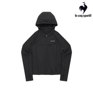 [르꼬끄] 여성 슬림핏 인도어 후드 집업 QQ322OFT85_BLK