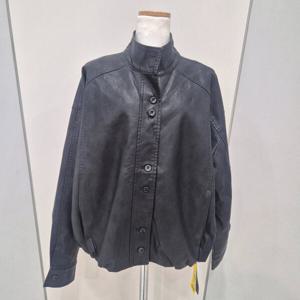 [나인스텝]오버핏레더자켓  N25NJ5107 BK_YS