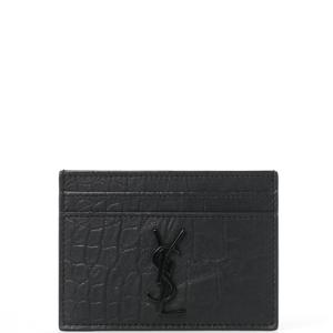 생로랑 5CC 모노그램 카드 지갑 13 블랙 485631 C9H0U 1000