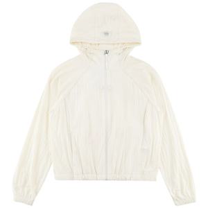 데상트 여성 쉬폰우븐 웜업자켓 SP322UWT79IVY