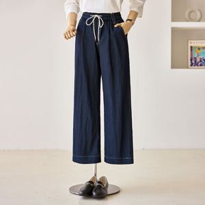 [한정수량] [커스텀에이블] [55~77]스티치 와이드 밴딩팬츠_T2508DP030C