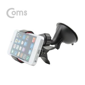 스마트폰 차량용 거치대 스탠드 흡착 레버 자 자동차 앞유리 부착 큐방 흡착고무 압착고무 집게거치 각도회전