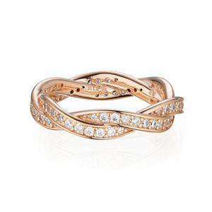 [판도라 PANDORA] 180892CZ 스파클링 트위스트 오브 페이트 로즈 반지