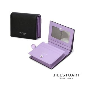 [질스튜어트] 블랙 로고배색 소가죽 2단 반지갑 JAWA5F921BK